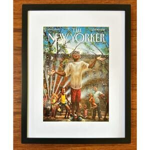 Framed 2018 New Yorker Magazine July 23 Kadir Nelson Summertime City